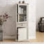 Armoire haute en verre pour rangement organisé - salon, cuisine, salle à manger avec tiroir et rangement blanc, convient aux besoins de la pièce
