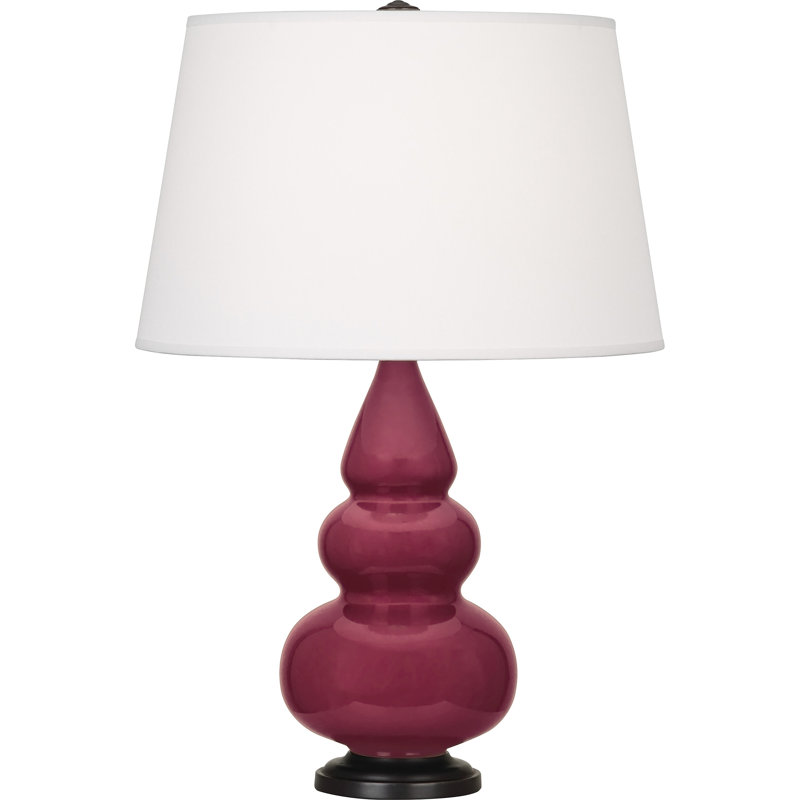 Small Triple Gourd 24.5" Table Lamp, Deep Patina Bronze, Sugar Plum