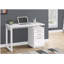 Bureau d'ordinateur, bureau personnel, ordinateur portable, installation à gauche, à droite, tiroirs de rangement, l 48 po, travail, stratifié blanc, contemporain, moderne-333287447