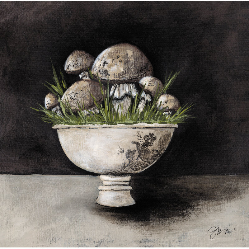 «Mushroom Bouquet On Canvas» par Julie Norkus, reproduction, H 36 po x l 36 po x P 1,25 po