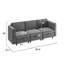 Canapé 3 places l 87 po avec rangement, canapés modulaires confortables et canapés