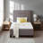 Upholstered Platform Bed Frame, Adjustable Headboard No Box Spring Needed-105497464