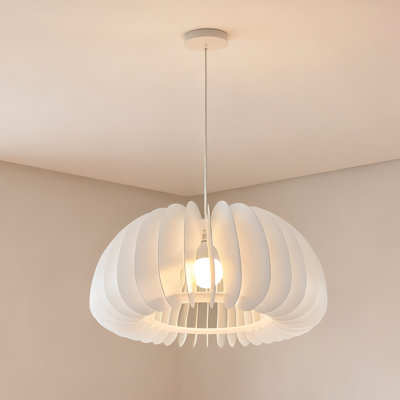 Luminaire suspendu citrouille moderne D40 (blanc)