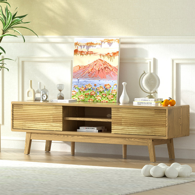 Console Brosch 59 po, console média moderne Mid-Century pour téléviseur 55/60/65 po