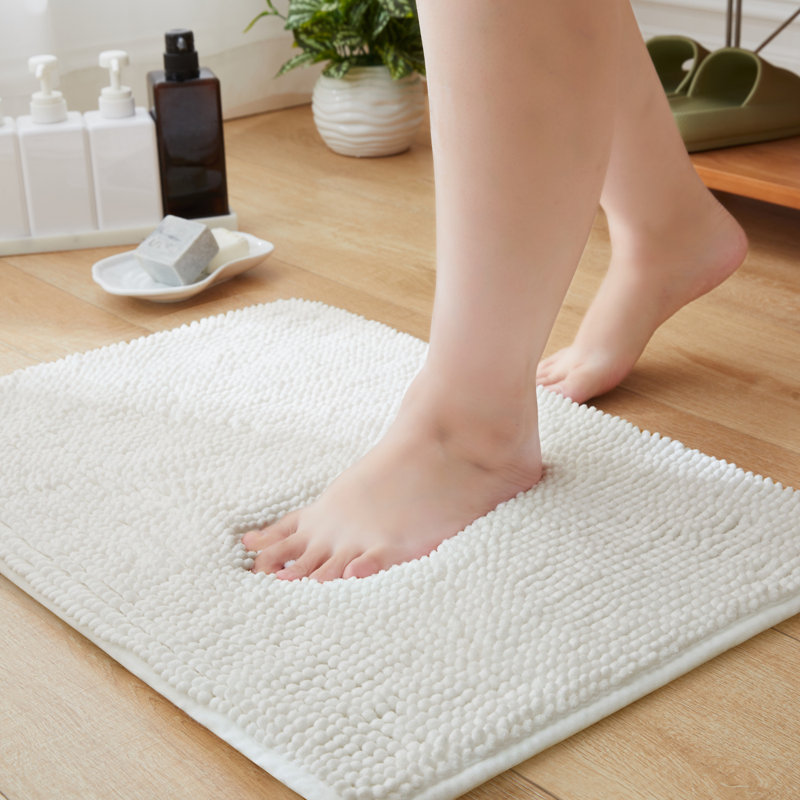 Nelu Ultra Absorbent Non-Slip Chenille Door Mat – Soft Microfiber Mat for Bathroom, Kitchen & Entryway, 40cm W x 60cm L