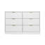Commode blanche moderne à 6 tiroirs et armoire de rangement pour la chambre à coucher, le salon et le vestibule | Idée de cadeau