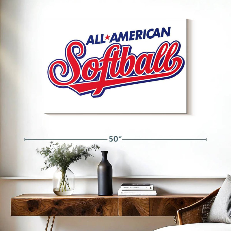 Plaque Kema American Softball, H 26 po x l 39 po