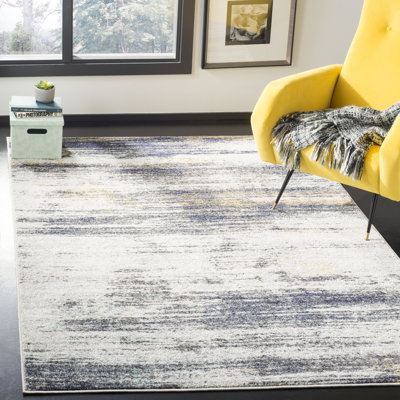 Riebe Light Gray/Black Area Rug
