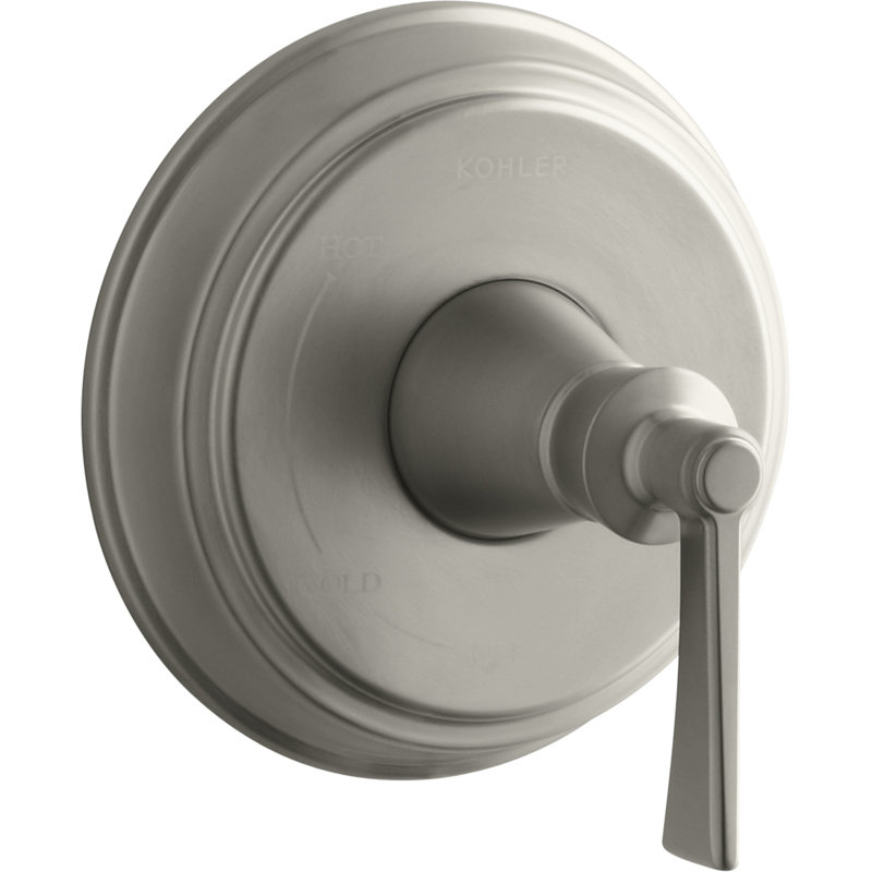 Garniture de robinet avec poignée levier kohler rite-temp Archer, Nickel brossé éclatant