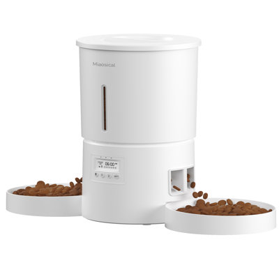 Distributeur de nourriture pour chat 4,2 l à double cuve 6 repas / jour