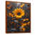 Toile avec cadre flottant brun