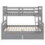 Lit superposé simple au-dessus de double pratique avec échelle, tiroirs de rangement doubles et garde-corps de protection-1974595152