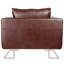 Fauteuil cubique avec pieds en cuir chromé-1794262129