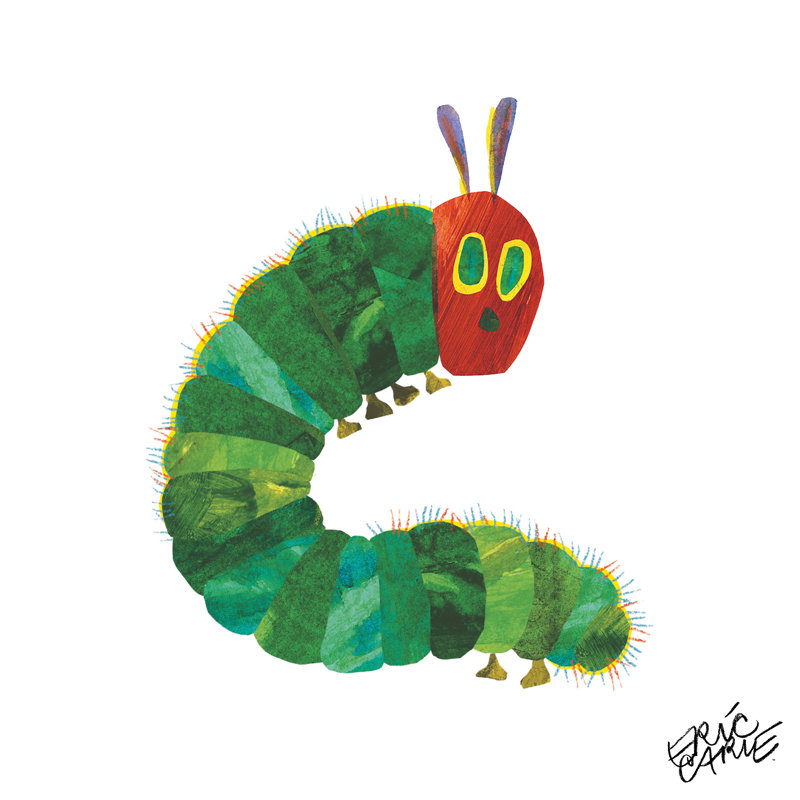 C for Caterpillar - Painting on Canvas, 46cm H x 46cm W