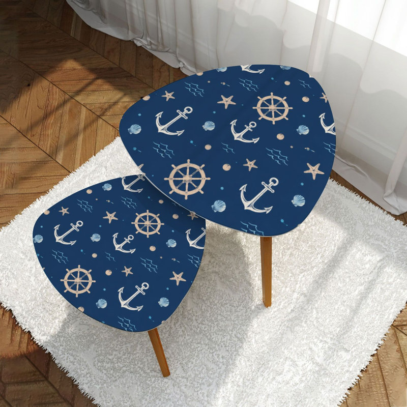 Ensemble de 2 tables basses gigognes Triangle