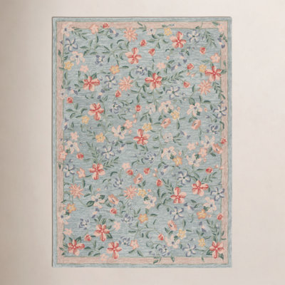 Martha Stewart Hand-Tufted Floral Wool Rug
