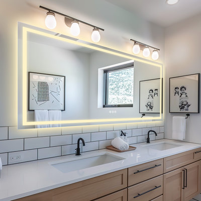 Miroir de meuble-lavabo à DEL 3 couleurs