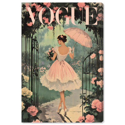 Garden Parasol Stroll Cover Canvas Print Glam Art Prints by Art Remedy