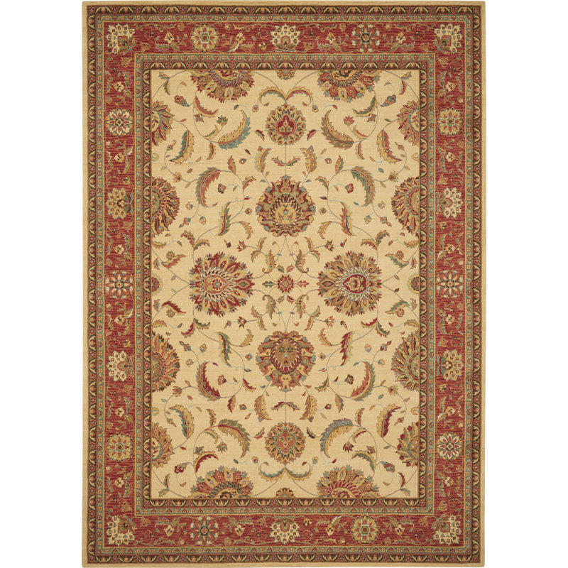 Tapis blanc traditionnel Jessika, Rectangle 8 pi 3 po x 11 pi 3 po