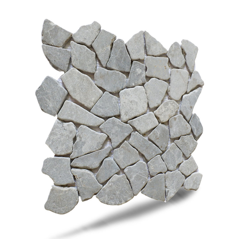 Montana 11.4" x 11.4" Natural Stone Random Mosaic Wall & Floor Tile, Nusa Gray