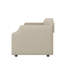 Lit de jour simple recouvert de tissu avec couchette coulissante-665551507