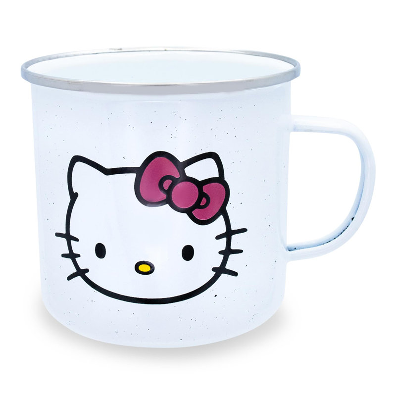Tasse de camping Sanello Hello Kitty «Hello» en céramique | Peut contenir 20 onces