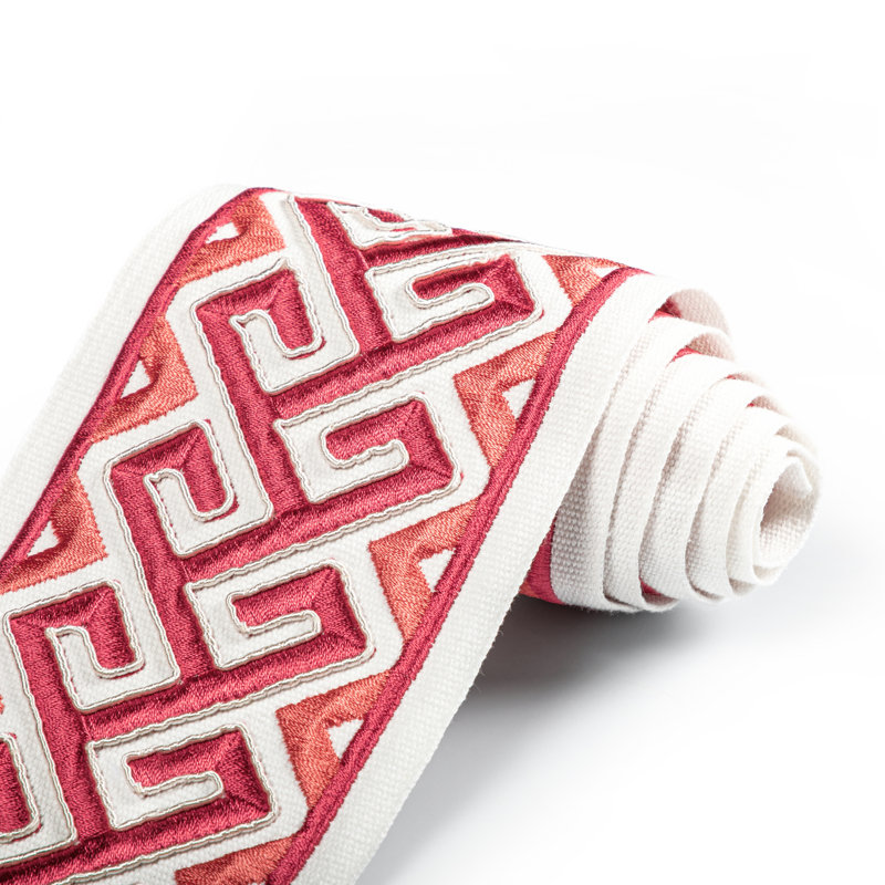 Treillis Passementerie II Audette Cotton Blend Trim, Berry