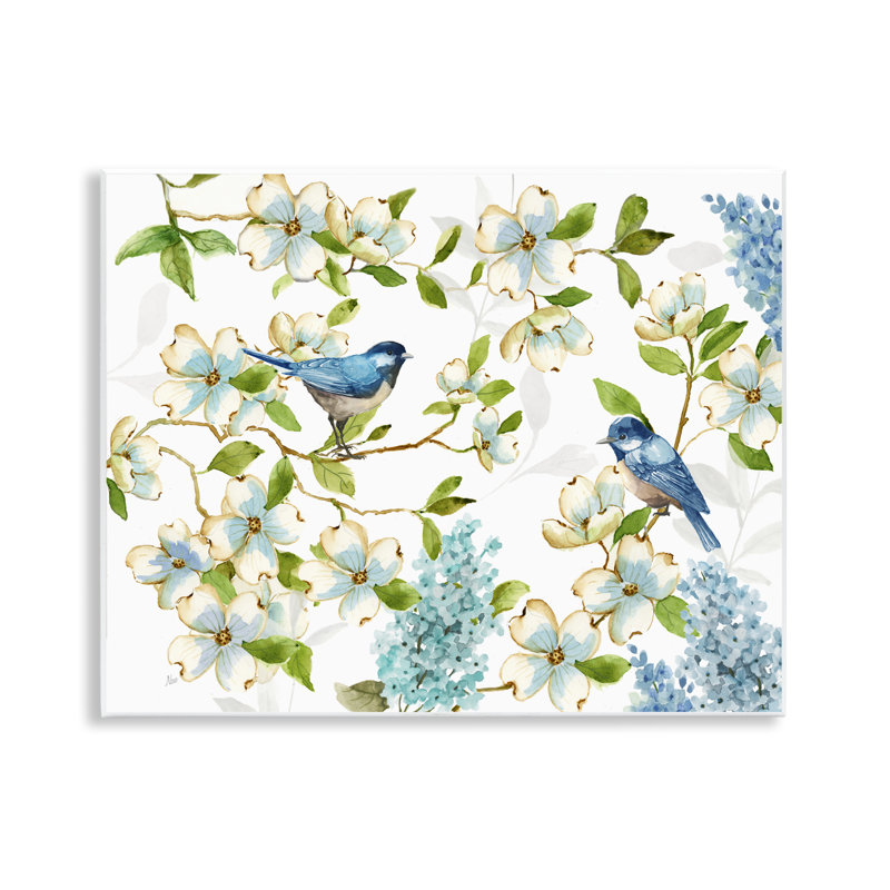 "Dogwood & Bluebirds", art mural par Nan