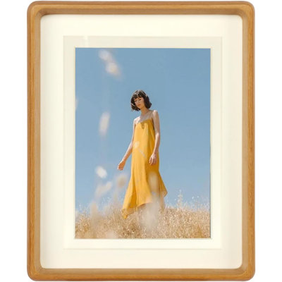 Cadre photo 8 x 10 en bois de teck avec passe-partout 5 x 7/6 x 8