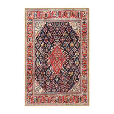 Tapis traditionnel rouge / noir