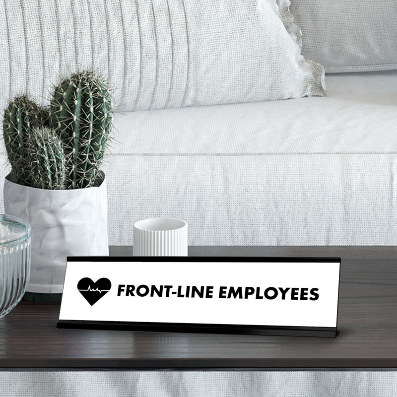 Enseigne de bureau pour employés de première ligne