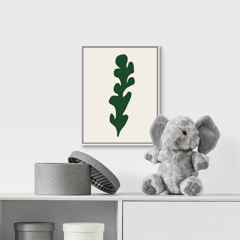 « varech ix kids », art encadré, H 14 po x l 11 po x P 1,2 po, Cadre pour toile flottant blanc