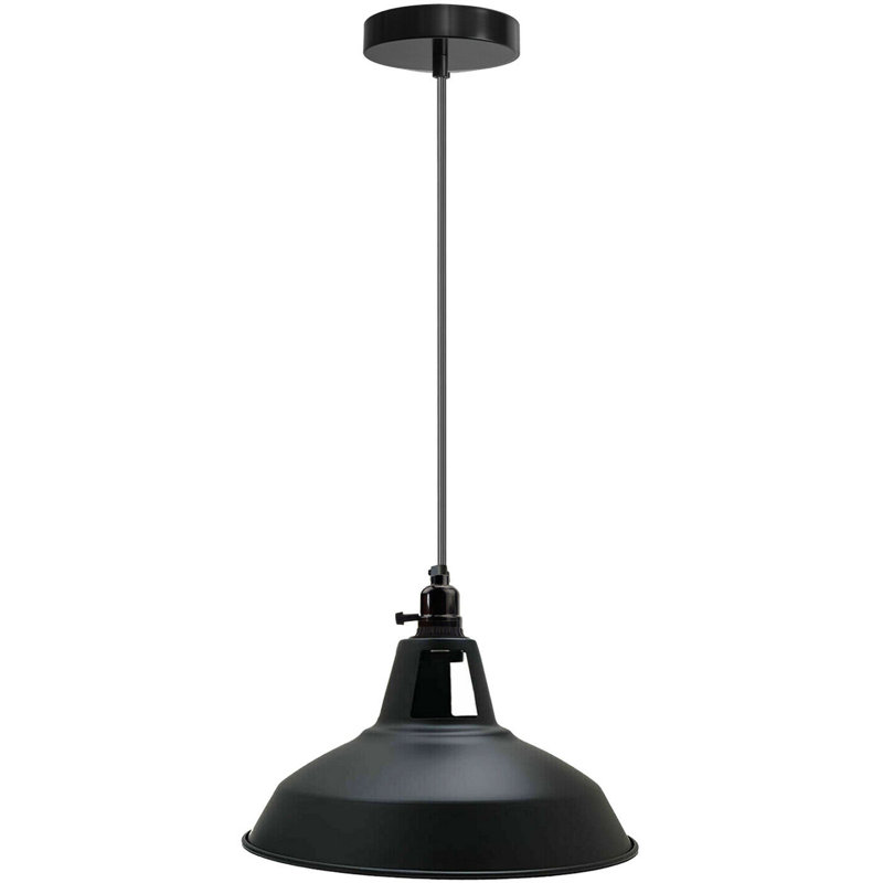 Monhegan 1 - Light Dome Pendant, Black/White