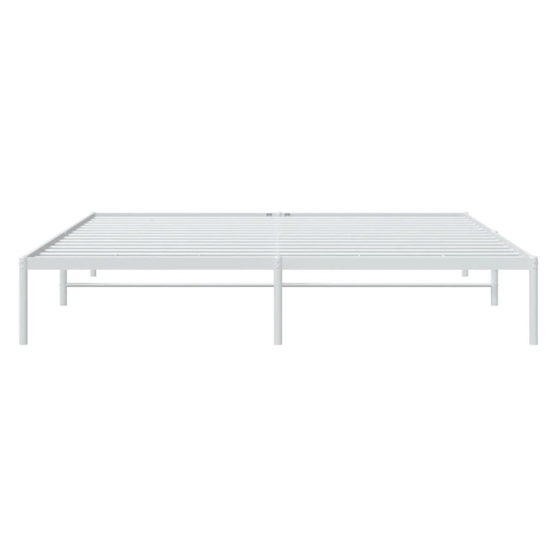 Metal Bed Frame White, Super King (6')
