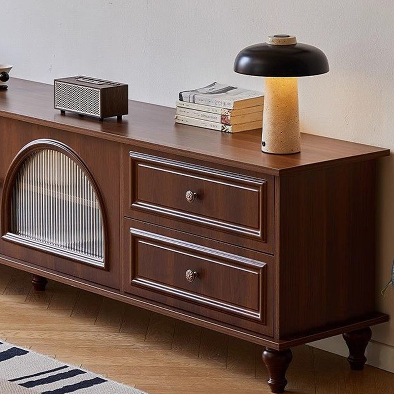 Meuble télé avec rangement Luxury, H 22,83 po x L 86,61 po x l 15,74 po, Brun