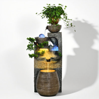 Qiyi Furniture Resin Art Flowing Water Ornament