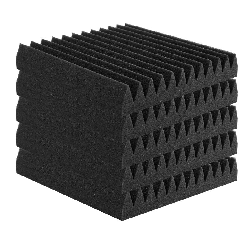 Paquet de 50 panneaux de mousse acoustique 12 x 12 x 2 po pour mur et plafond Studio