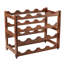 Solid Wood Tabletop Wine Bottle Rack Brown