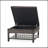 Sophisticated Square Ottoman With Storage And Bottom Rack, A Stylish And Functional Addition To Any Room