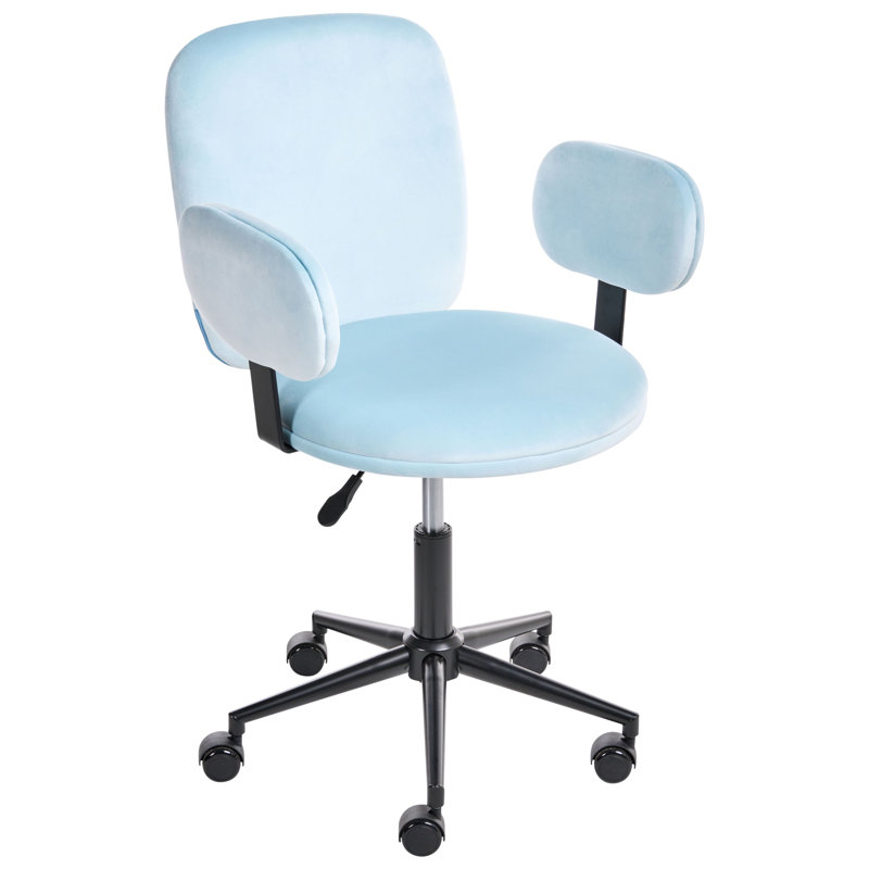Office Chair, Velvet, Light Blue
