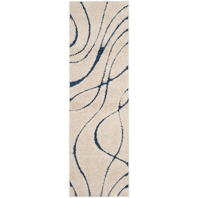 Tapis crème / bleu Ashal