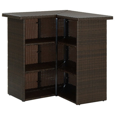 Francesco Rattan Bar Table