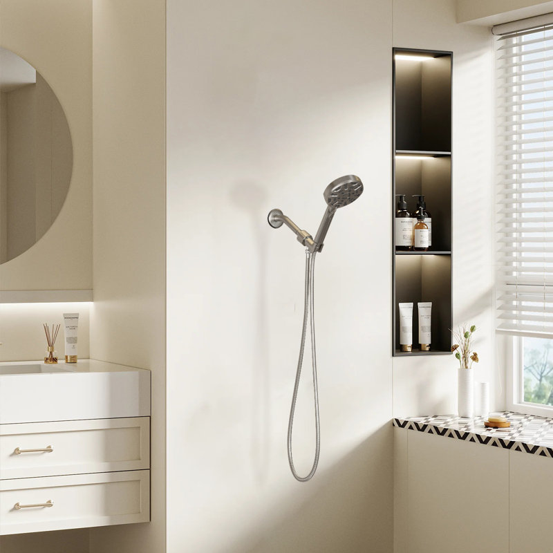 8-Function Single Handheld Shower, Brushed Nickel