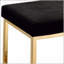 Banc Boice en tissu et finition champagne Conception simple, confortable et durable, banc multifonctionnel