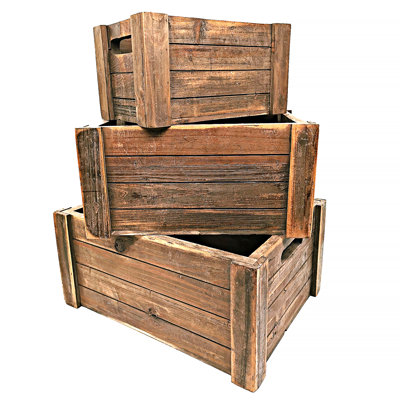 Millwood Pines Solid Wood Crate