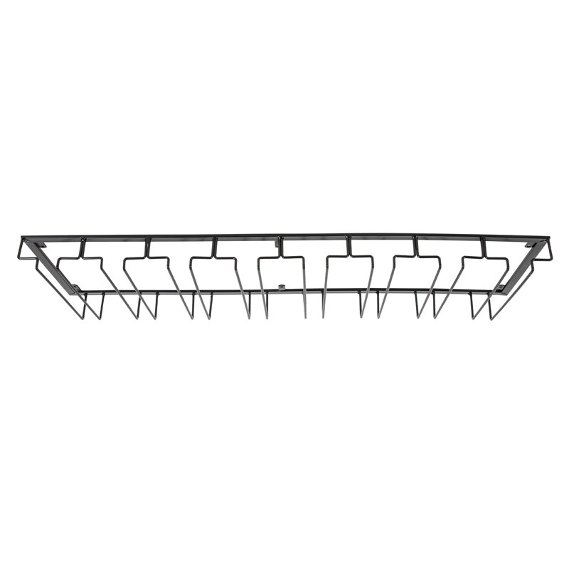 Deland Hanging Wine Glass Rack, Black