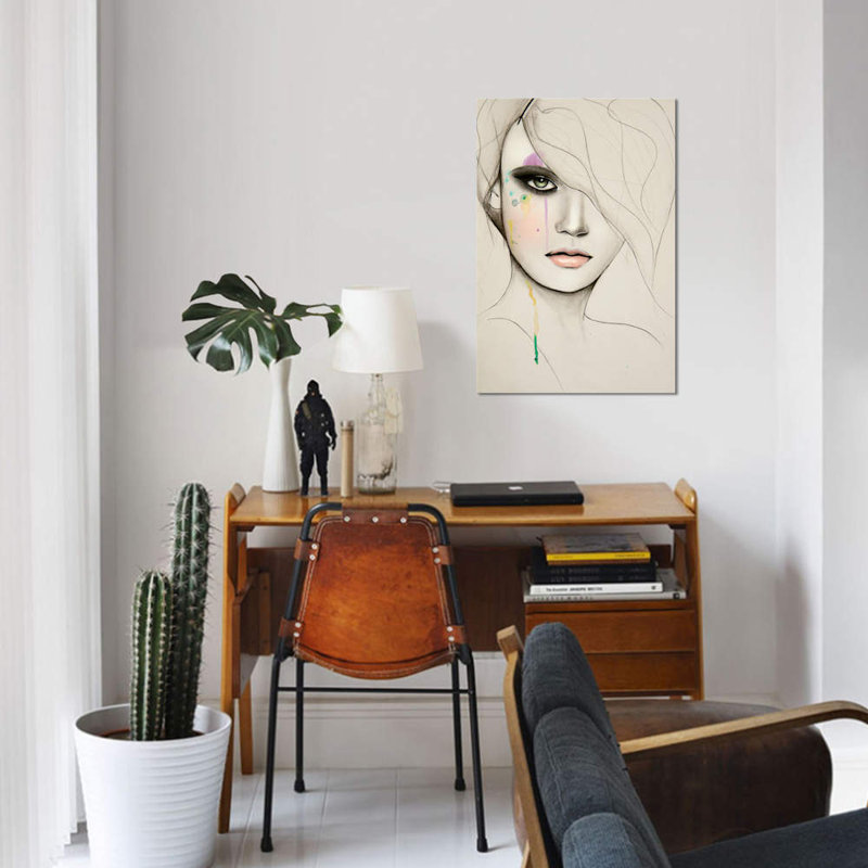 « division », impression sur toile, H 12 po x l 8 po x P 0,75 po, Pas de tapis, Toile tendue