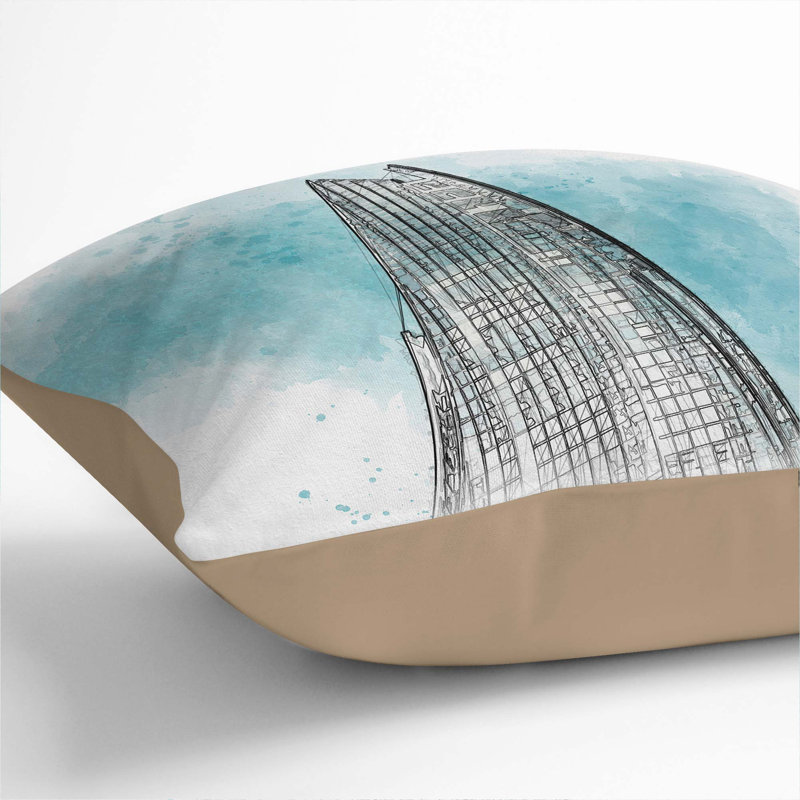 Square Throw Cushion, Stone, 55cm H x 55cm W x 20cm D