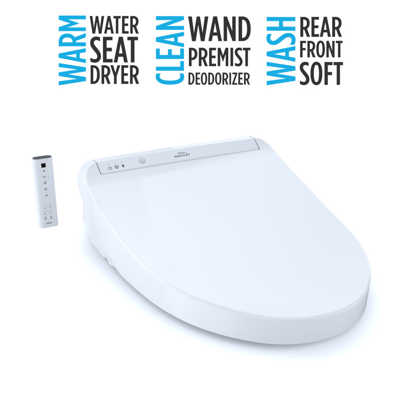 Washlet® Elongated Toilet Bidet Seat, Cotton