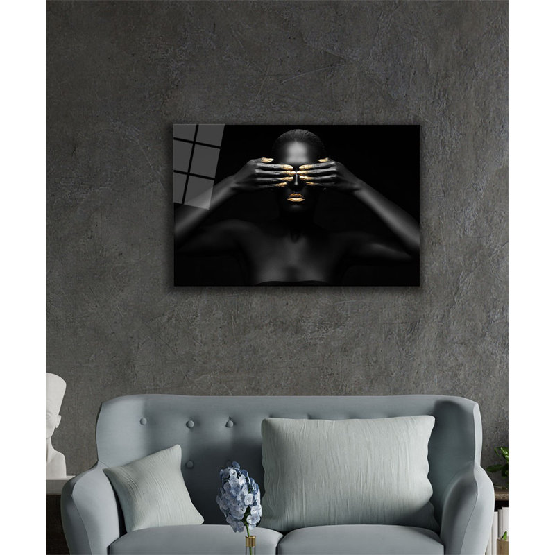 Superbe peinture décorative en verre trempé de 23,6 po x 35,4 po | 100% verre trempé, épaisseur: 0,16 pouce | Parfait pour la décoration intérieure, l'esthétique moderne et l'art mural élégant